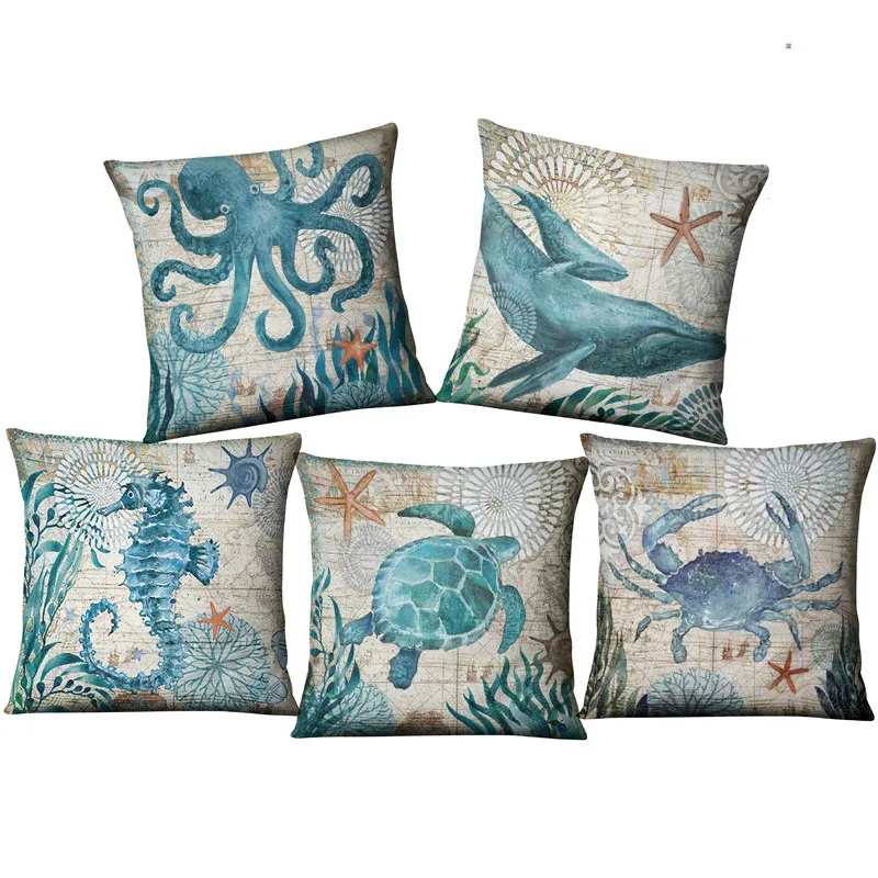Dropshipping Sea Turtle Printed Cushion Cover Octopus Hippocampus Ocean Home Decorative Pillows Cover Nordic Simple Brand Pillow
Dropshipping Sea Turtle Printed Cushion Cover Octopus Hippocampus Ocean Home Decorative Pillows Cover Nordic Simple Brand Pillow