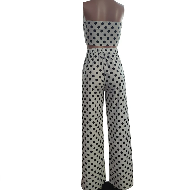 Summer new women's sexy jumpsuit two-piece polka dot print wrapped wide-leg pants suit casual jumpsuit trousers
Summer new women's sexy jumpsuit two-piece polka dot print wrapped wide-leg pants suit casual jumpsuit trousers