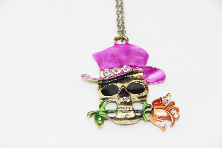 ZRM 20pcs/lot Wholesale Fashion Jewelry Vintage Charm Skeleton Rose Pendant Necklace Men Women Halloween Gifts
ZRM 20pcs/lot Wholesale Fashion Jewelry Vintage Charm Skeleton Rose Pendant Necklace Men Women Halloween Gifts