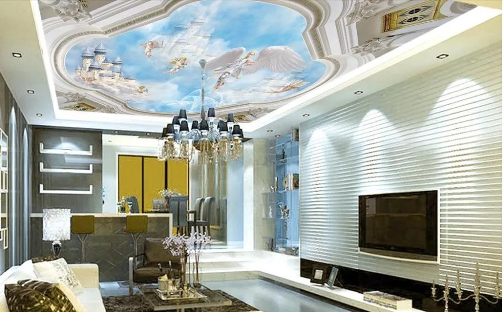 Custom 3d ceiling murals wallpaper Angel kingdom 3d wallpaper for ceiling for living room non-woven ceiling murals
Custom 3d ceiling murals wallpaper Angel kingdom 3d wallpaper for ceiling for living room non-woven ceiling murals