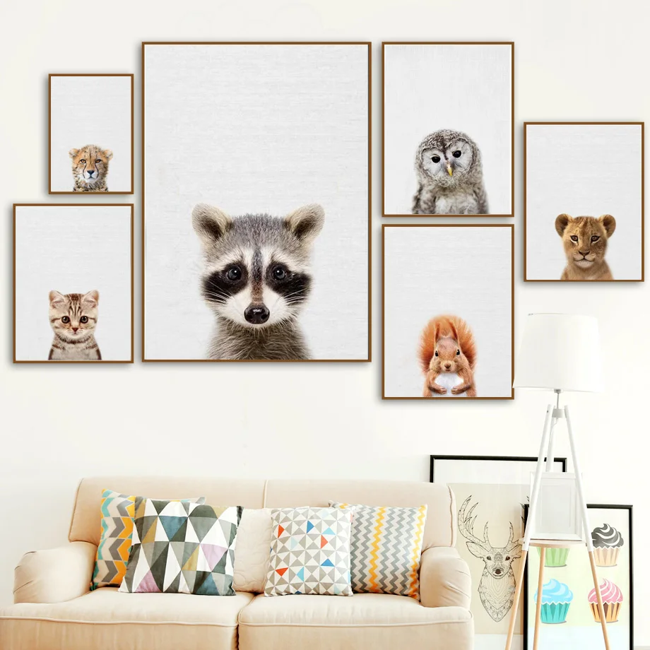 Cute Raccoon Cat Owl Leopard Lion Squirrel Wall Art Canvas Painting Nordic Posters And Prints Wall Pictures Kids Room Wall Decor
Cute Raccoon Cat Owl Leopard Lion Squirrel Wall Art Canvas Painting Nordic Posters And Prints Wall Pictures Kids Room Wall Decor