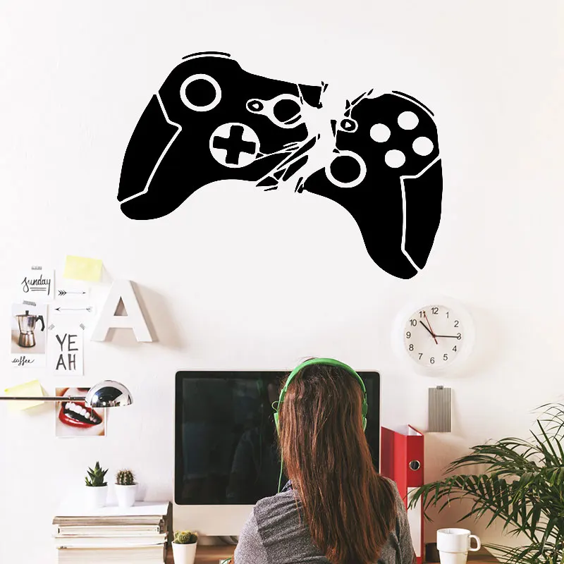 Game Controller Wall Sticker Vinyl Home Decor Boys Room Playroom Decals Video Game Broken Gamepad Poster Mural Wallpaper A163
Game Controller Wall Sticker Vinyl Home Decor Boys Room Playroom Decals Video Game Broken Gamepad Poster Mural Wallpaper A163