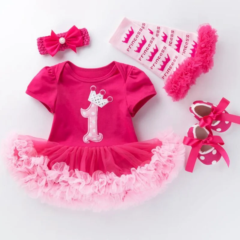 Baby Girl 1st Birthday Outfits Kids Lace Tutu Romper Dress Headband Crib Shoes Leg Warmers Infant Clothing Roupa Infantil Menina
Baby Girl 1st Birthday Outfits Kids Lace Tutu Romper Dress Headband Crib Shoes Leg Warmers Infant Clothing Roupa Infantil Menina