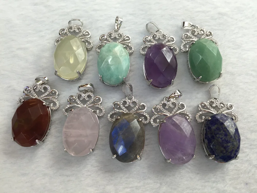 High Quality 10pcs/lot Mixed Amethys t Quartz Green Aventurine,Lapis,Lemon Quartz Gem stone18x25mm Faceted Ovals Pendant
High Quality 10pcs/lot Mixed Amethys t Quartz Green Aventurine,Lapis,Lemon Quartz Gem stone18x25mm Faceted Ovals Pendant