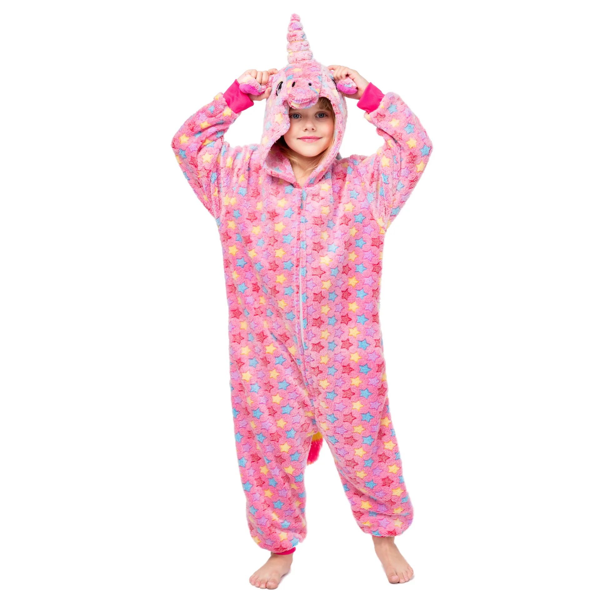 Child Kigurumi Onesies Cosplay animal Cartoon Five-pointed star pink unicorn Pajamas Costumes Sleepwear halloween carnival party
Child Kigurumi Onesies Cosplay animal Cartoon Five-pointed star pink unicorn Pajamas Costumes Sleepwear halloween carnival party