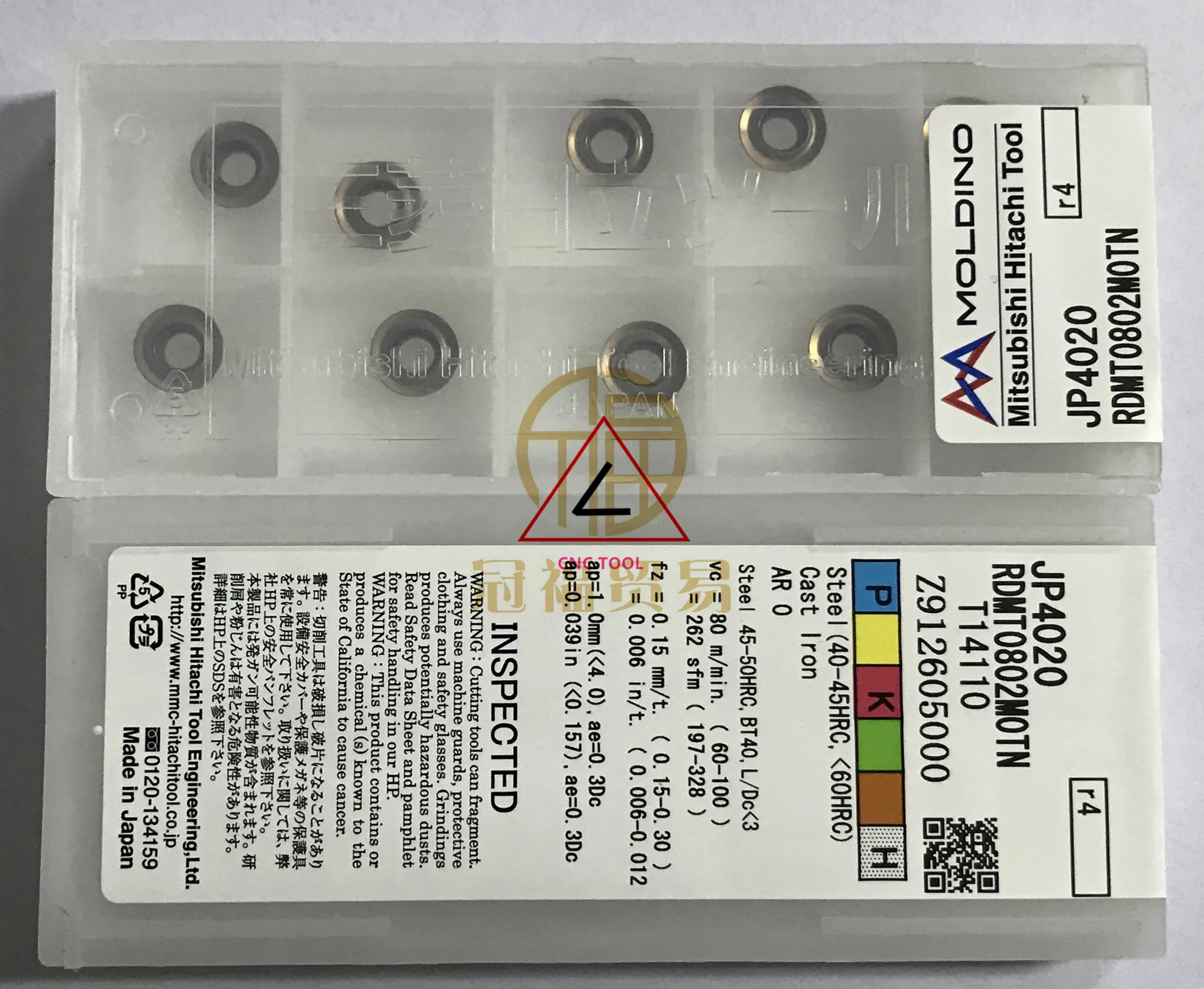 RDMT0802MOTN JP4020 10pcs Hitachi high cutting performance CNC indexable inserts
RDMT0802MOTN JP4020 10pcs Hitachi high cutting performance CNC indexable inserts