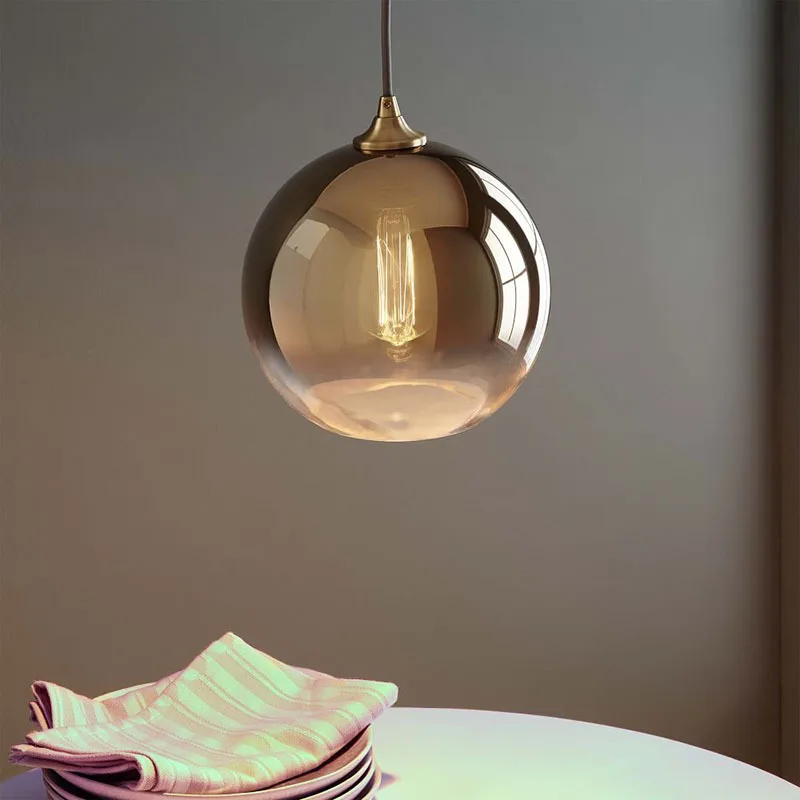 Nordic glass ball bedroom bedside pendant light creative bar restaurant dining room gradient light fixtures free shipping
Nordic glass ball bedroom bedside pendant light creative bar restaurant dining room gradient light fixtures free shipping