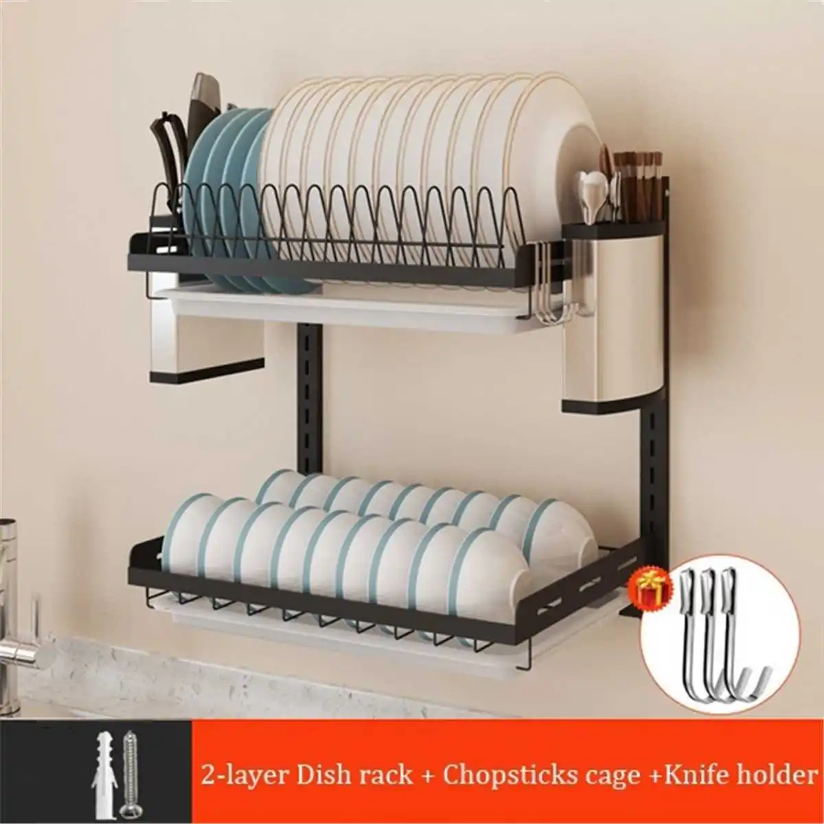 Stainless Steel kitchen rack DIY wall Kitchen Shelf, DIY Kitchen Holder Organizer Dish Rack Chopsticks Cage Knife Holder
Stainless Steel kitchen rack DIY wall Kitchen Shelf, DIY Kitchen Holder Organizer Dish Rack Chopsticks Cage Knife Holder