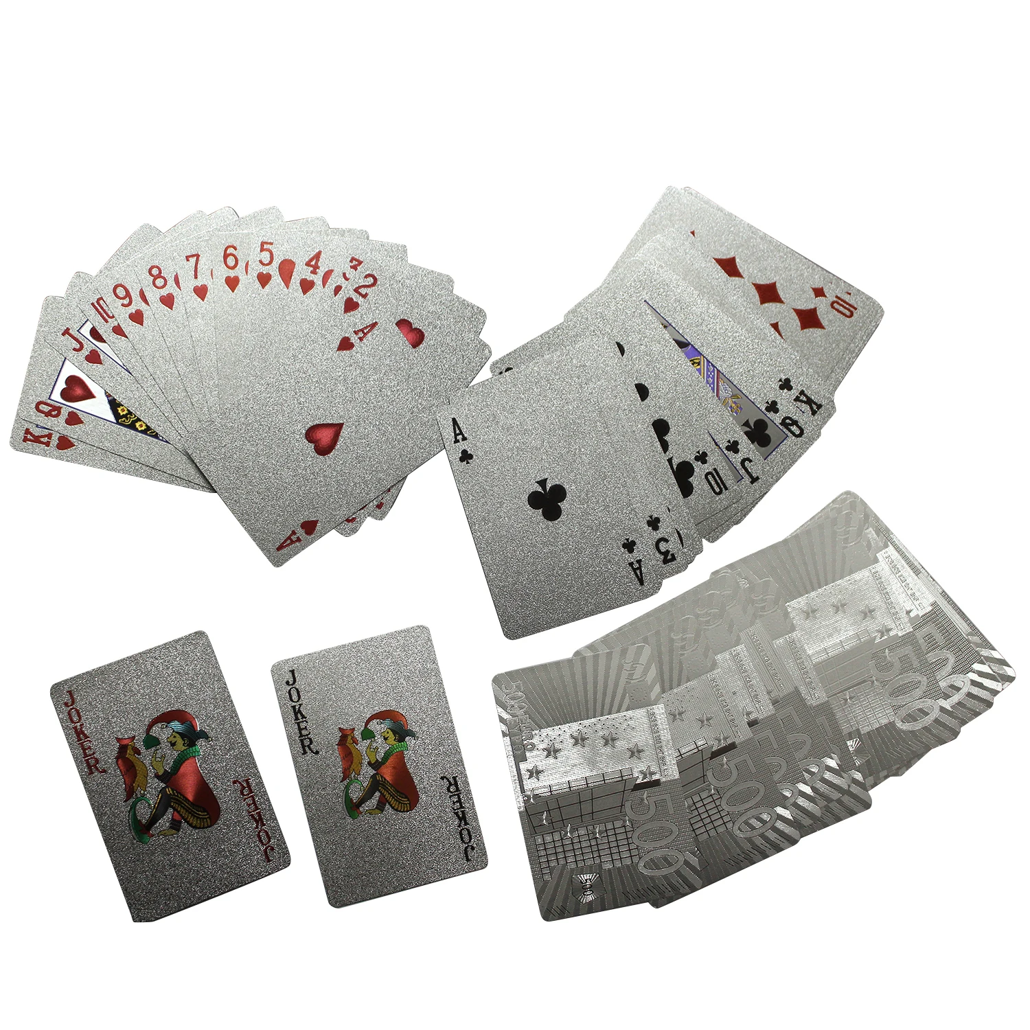 24K Golden Playing Cards Deck Silver Foil Poker Set Magic Card Durable Waterproof Game Cards Euro US Dollar Design Poler Cards 1
24K Golden Playing Cards Deck Silver Foil Poker Set Magic Card Durable Waterproof Game Cards Euro US Dollar Design Poler Cards 1