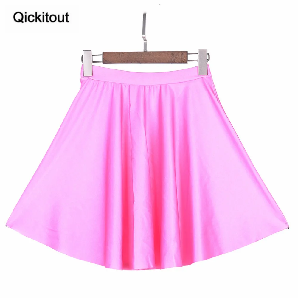 Qickitout 2016 Прямая доставка Большие размеры моды Джокер Розовый Юбки для женщин Для