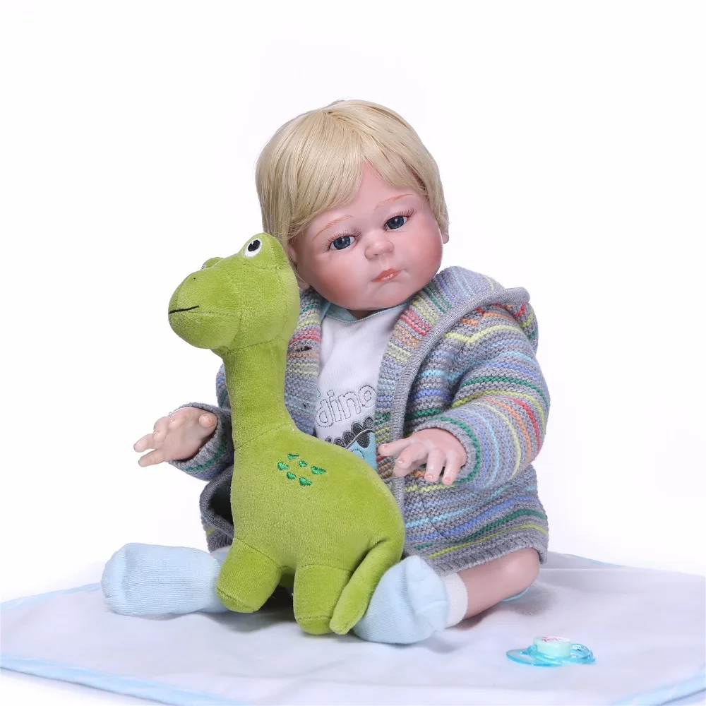 

20 дюймов 50 см NPK полностью виниловые силиконовые куклы новорожденные мальчики игрушки для детей подарок oyuncak реборн тело из силикона