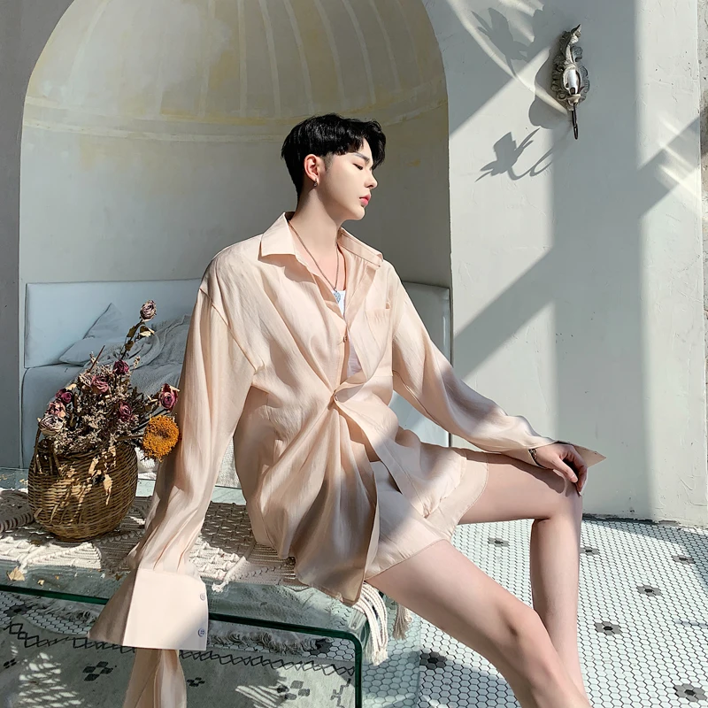 M-XXL!!Early summer tide models loose shirt shorts suit tide brand men's belt long-sleeved shirt Korean flavor chic hot pants.
M-XXL!!Early summer tide models loose shirt shorts suit tide brand men's belt long-sleeved shirt Korean flavor chic hot pants.