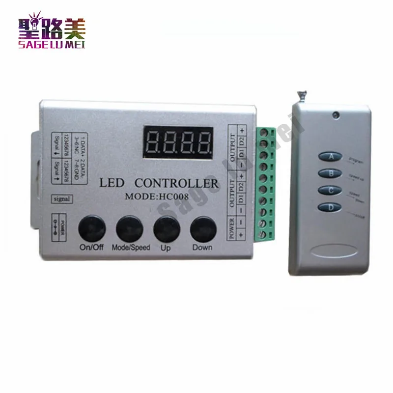 133 effect modes ws2811 2812 led controller DC12V 5-24V 4Keys HC008 programmable rgb led pixel controller,RF control 2048 pixels
133 effect modes ws2811 2812 led controller DC12V 5-24V 4Keys HC008 programmable rgb led pixel controller,RF control 2048 pixels