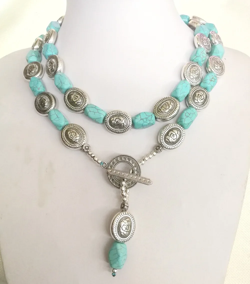 80cm 30inch Woman Fashion jewelry Light blue baroque stone old tibet silver flower beads handmade Necklace gift
80cm 30inch Woman Fashion jewelry Light blue baroque stone old tibet silver flower beads handmade Necklace gift