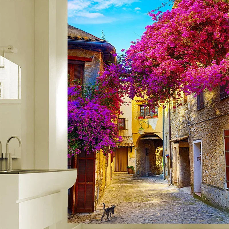 Photo Wallpaper European Town Street Beautiful Flower 3D Mural Hotel Hall Restaurant Living Room Entrance Backdrop Wall Painting
Photo Wallpaper European Town Street Beautiful Flower 3D Mural Hotel Hall Restaurant Living Room Entrance Backdrop Wall Painting