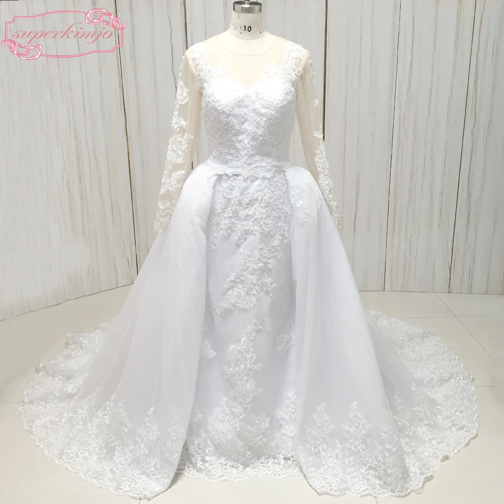 SuperKimJo detachable wedding dresses 2020 crew neckline lace appliques beading crystal detachable court train bridal dresses
SuperKimJo detachable wedding dresses 2020 crew neckline lace appliques beading crystal detachable court train bridal dresses