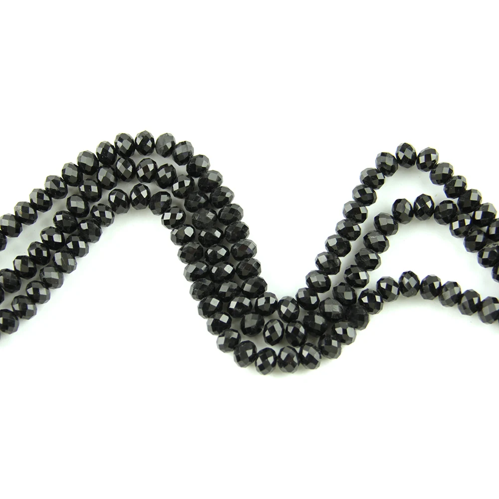 Black Color 3mm 4mm Rondelle Faceted Crystal Glass Beads Loose Spacer Round Beads For Jewelry Making For Bracelet
Black Color 3mm 4mm Rondelle Faceted Crystal Glass Beads Loose Spacer Round Beads For Jewelry Making For Bracelet