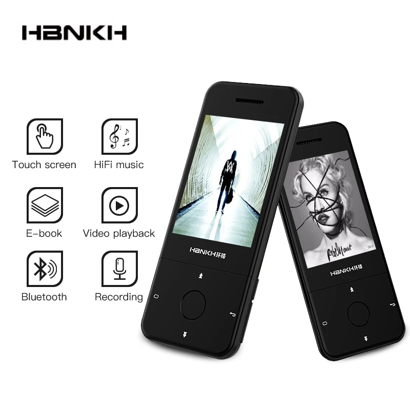 Mp3 плеер HBNKH с сенсорным экраном 2 4 дюйма Портативный Hi Fi радиоприемник функцией