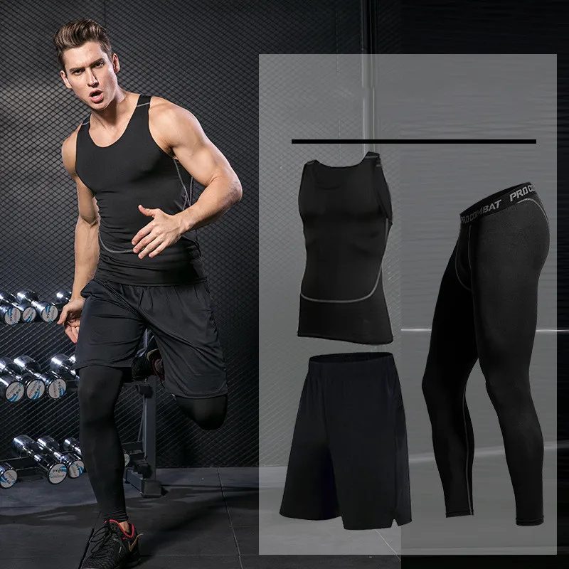 Men Gym Fitness Clothing Sportswear Quick Dry Compression Suits Men's Running Set Fitness Tight Sport Quick drying Suit
Men Gym Fitness Clothing Sportswear Quick Dry Compression Suits Men's Running Set Fitness Tight Sport Quick drying Suit