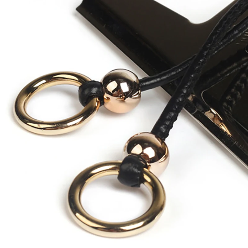 Simple Leather Waist Chain Women's Thin Belt Female Decorative Dress Ring Pendant Adjustable SY5039 | Аксессуары для одежды