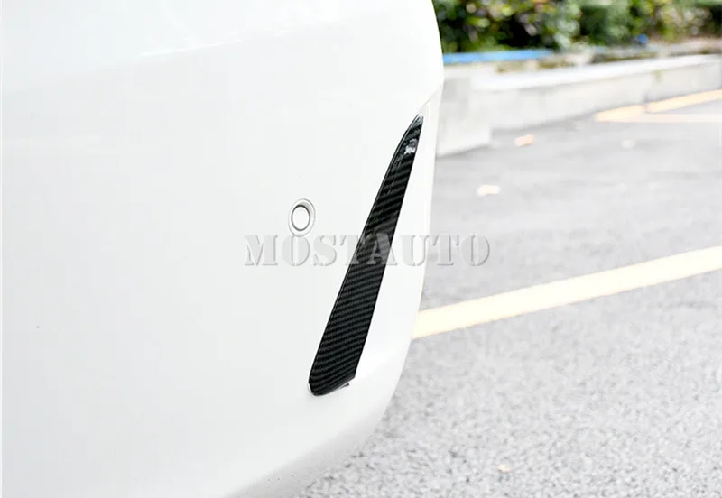 Бампер задний из углеродного волокна для Benz C Class W205 C43 C63 AMG 2014 2021 2 шт.|Лепнина