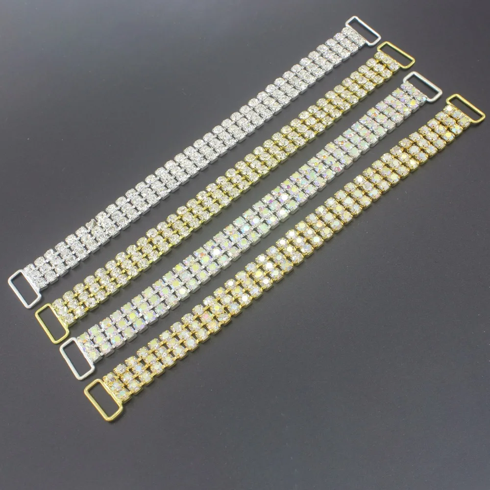 2018 Sale 166mm 6 1/2" Three Row Rhinestone Fashion Crystal Metal Connectors For Bikini Swimwear Accessories 10pcs Case Buckle
2018 Sale 166mm 6 1/2" Three Row Rhinestone Fashion Crystal Metal Connectors For Bikini Swimwear Accessories 10pcs Case Buckle