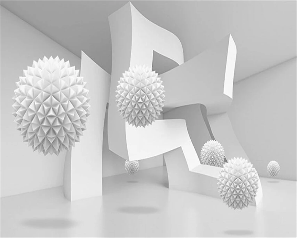 Обои для декорирования в современном кафе отеле 3D шар абстрактная архитектура
