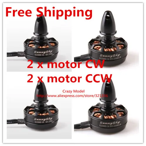 Free Shipping 2016 NEW 4PCS SUNNYSKY X2204S 2300KV-II Brushless Motor CW-II/CCW-II for Mini 200 230 250MM Quadcopter QAV250
Free Shipping 2016 NEW 4PCS SUNNYSKY X2204S 2300KV-II Brushless Motor CW-II/CCW-II for Mini 200 230 250MM Quadcopter QAV250