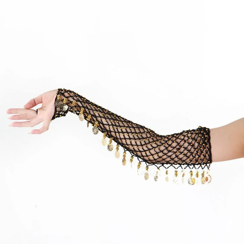 2016 Cheap Sexy Belly Dance Accessories Gloves Black Coin Long Hand Props on Sale
2016 Cheap Sexy Belly Dance Accessories Gloves Black Coin Long Hand Props on Sale