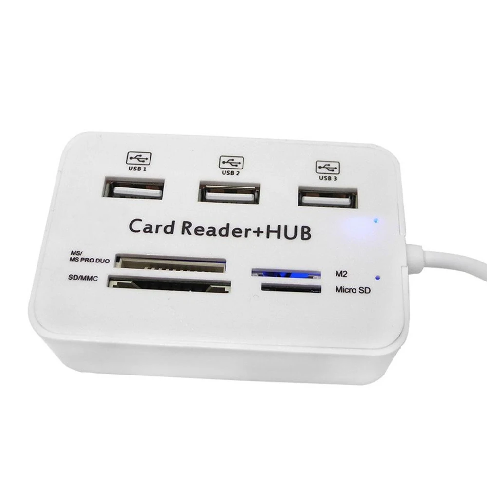 

For MacBook Pro PC Computer Accessories Multi in 1 Micro USB Hub 2.0 Combo 3 Ports Spliter Power Adapter TF/SD/MS/M2 Card Reader