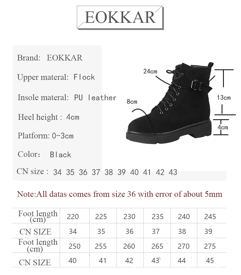 Eokkar 2020 Women Short Boots Zipper Solid Casual Women Ankle Boots Round Toe Lace Up Winter Boots Waterproof Shoes Size 34-43
Eokkar 2020 Women Short Boots Zipper Solid Casual Women Ankle Boots Round Toe Lace Up Winter Boots Waterproof Shoes Size 34-43