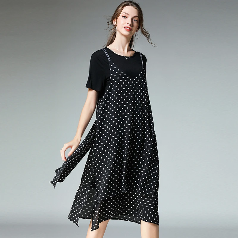 Chiffon Black Dresses Plus Size Dot Print Summer Woman 2020 Lady Beach Casual Fashion Beach Oversized Extra Large Dresses Female
Chiffon Black Dresses Plus Size Dot Print Summer Woman 2020 Lady Beach Casual Fashion Beach Oversized Extra Large Dresses Female