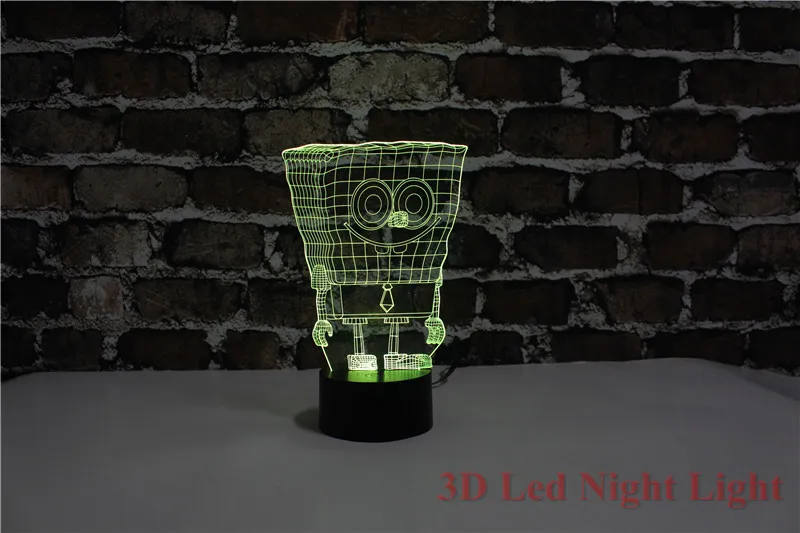 New 3D Led Yellow Square Baby Toddler Night Light 7 Colors Changeable Cartoon SquareBob Toddler Nite Lights YJM-2849
New 3D Led Yellow Square Baby Toddler Night Light 7 Colors Changeable Cartoon SquareBob Toddler Nite Lights YJM-2849