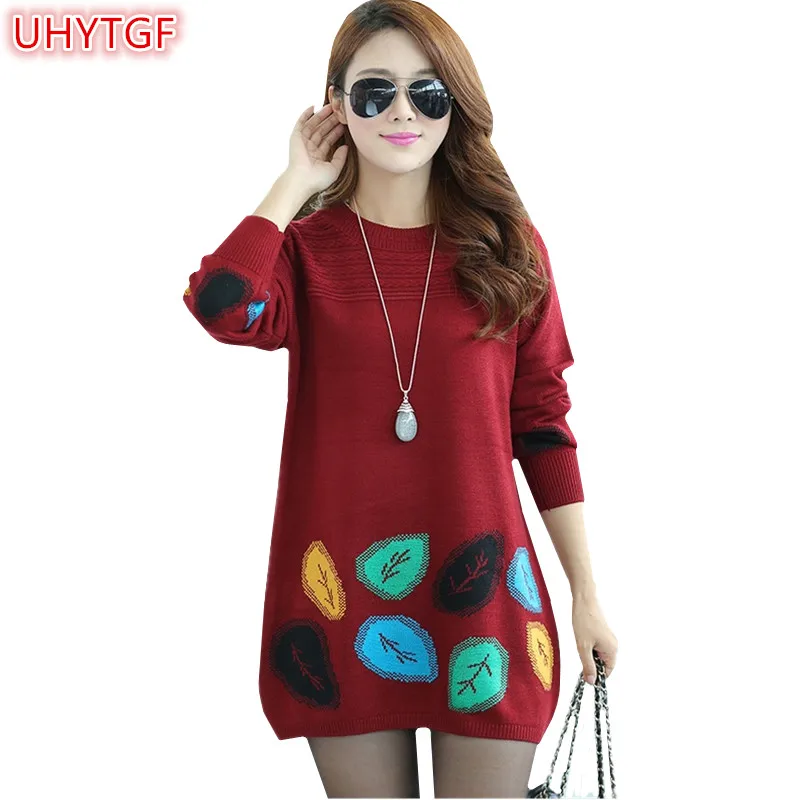 UHYTGF Winter Women Knitted Sweater Korean Fashion Befree 3XL Loose Size Female Sweaters Pullovers Female Long Sleeve Blouse 178
UHYTGF Winter Women Knitted Sweater Korean Fashion Befree 3XL Loose Size Female Sweaters Pullovers Female Long Sleeve Blouse 178