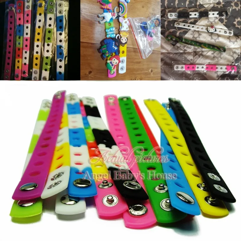 Wholesale 500pcs Silicone Bracelet 18CM Rainbow Colors Wristbands Fit Cartoon PVC Shoe Charms Decorations Kids Gifts
Wholesale 500pcs Silicone Bracelet 18CM Rainbow Colors Wristbands Fit Cartoon PVC Shoe Charms Decorations Kids Gifts