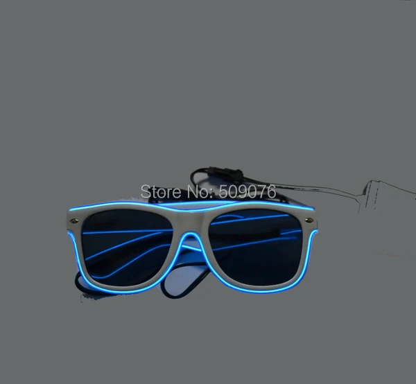 2pcs/lot sound Voice Activate glasses El Wire Glow Sun Glasses white frame DJ Bright Light Safety Light Up glasses
2pcs/lot sound Voice Activate glasses El Wire Glow Sun Glasses white frame DJ Bright Light Safety Light Up glasses