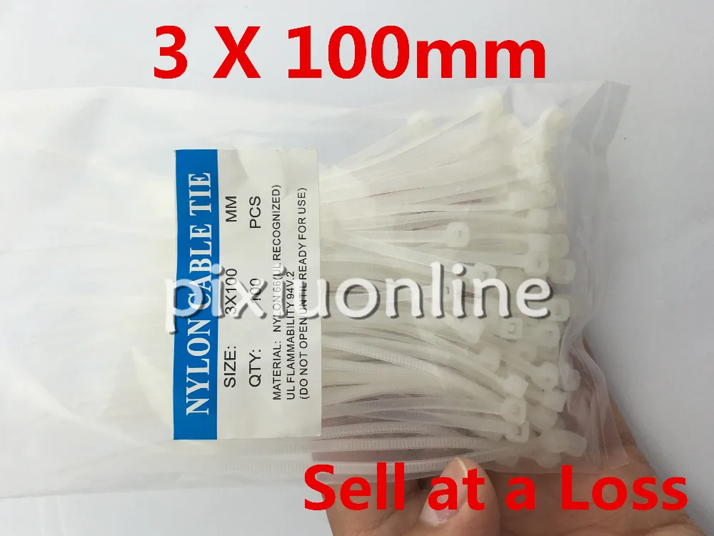100pcs/lot DS108 White Self-locking Cable Ties 3*100mm Nylon Cable Zip tie All Sorts of Color Free Shipping Russia
100pcs/lot DS108 White Self-locking Cable Ties 3*100mm Nylon Cable Zip tie All Sorts of Color Free Shipping Russia