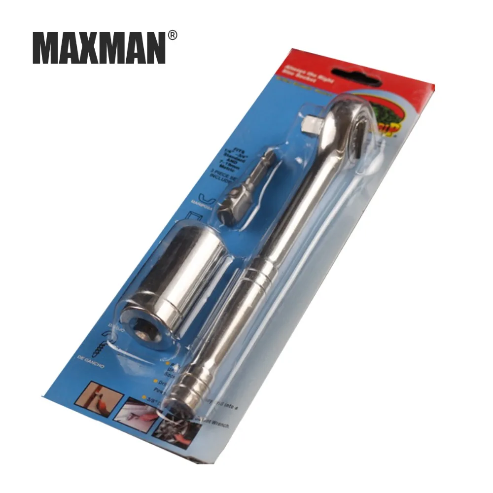 MAXMAN Universal Torque Wrench Head Set Socket Sleeve 7-19mm Power Drill Ratchet Bushing Spanner Key Magic Grip Multi Hand Tools
MAXMAN Universal Torque Wrench Head Set Socket Sleeve 7-19mm Power Drill Ratchet Bushing Spanner Key Magic Grip Multi Hand Tools