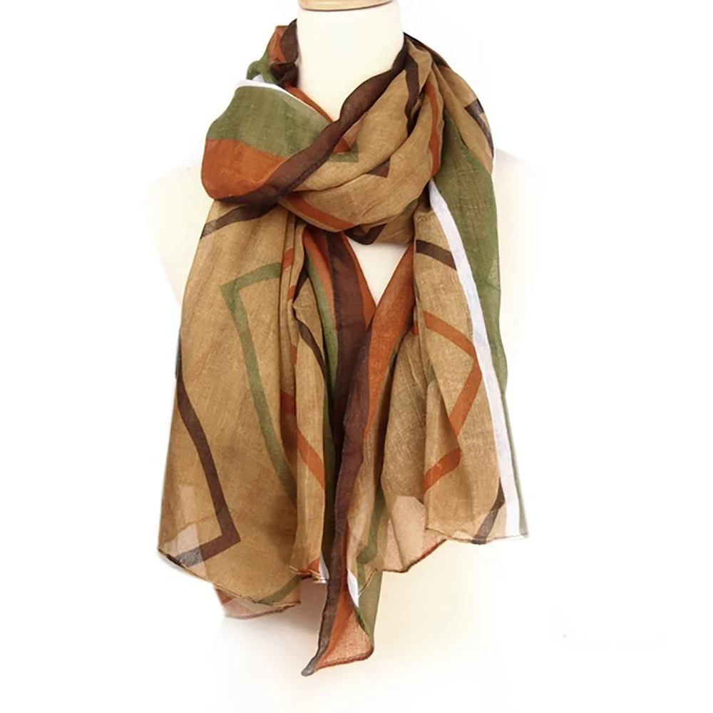 Nice Ntage Style Scarfs Shawl Women Extra Long National Wind Scarf Wavy Stripes Retro Thin Lady Summer Fashion Harajuku Khaki
Nice Ntage Style Scarfs Shawl Women Extra Long National Wind Scarf Wavy Stripes Retro Thin Lady Summer Fashion Harajuku Khaki