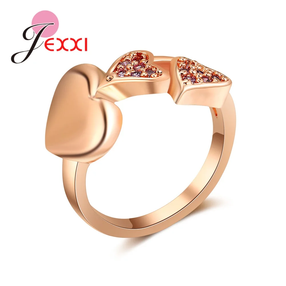 True Love Heart Lady Wedding Party Rose Gold Color Finger Engagement Rings Fill Austrian Crystals for Women Romantic Gif
True Love Heart Lady Wedding Party Rose Gold Color Finger Engagement Rings Fill Austrian Crystals for Women Romantic Gif