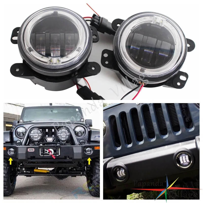 Papanda Black 4" LED Fog Light Fog Lamps DRL for Jeep Wrangler 2-Door Unlimited 4-Door 07-16 Dodge Journey 09-13
Papanda Black 4" LED Fog Light Fog Lamps DRL for Jeep Wrangler 2-Door Unlimited 4-Door 07-16 Dodge Journey 09-13