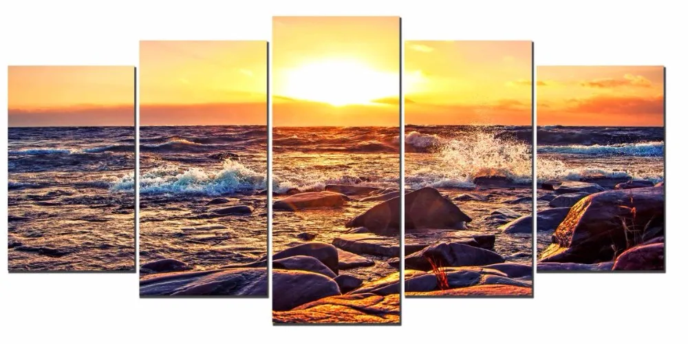 5 Panels Sunset Sea Beach Painting Canvas Wall Art Picture Home Decoration Living Room Canvas Print Painting Large Canvas Art
5 Panels Sunset Sea Beach Painting Canvas Wall Art Picture Home Decoration Living Room Canvas Print Painting Large Canvas Art