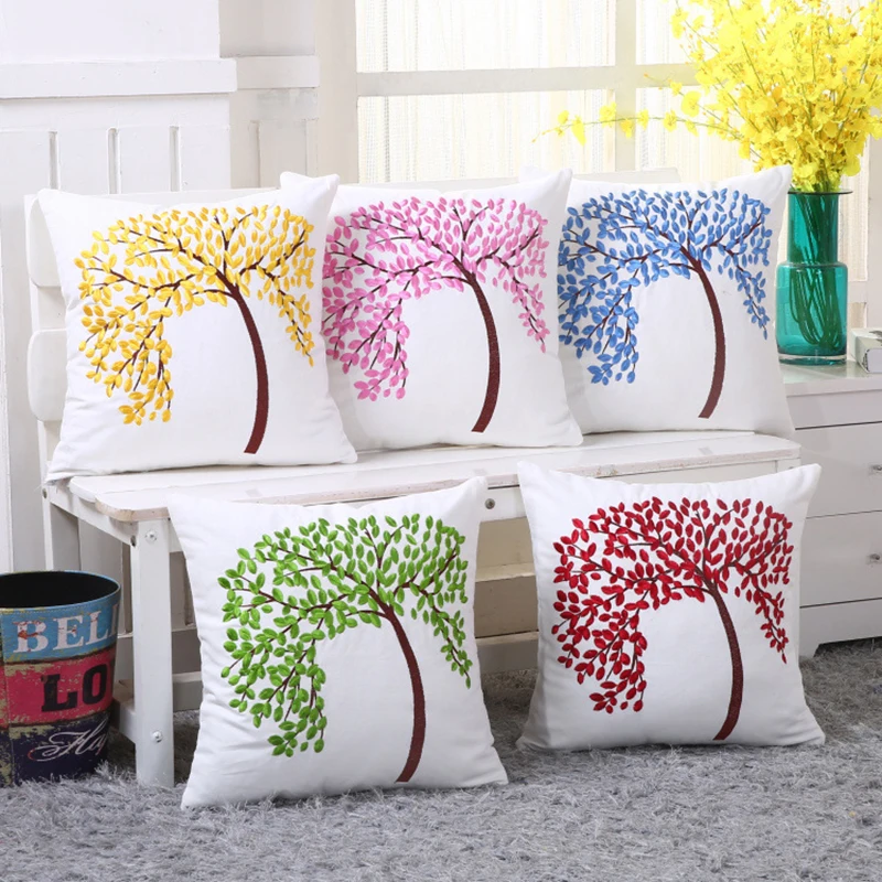 100%Cotton Linen Embroidery Pillowcase Happy Tree Embroidered Cushion Set Home Decoration Livingroom Sofa Cushion
100%Cotton Linen Embroidery Pillowcase Happy Tree Embroidered Cushion Set Home Decoration Livingroom Sofa Cushion