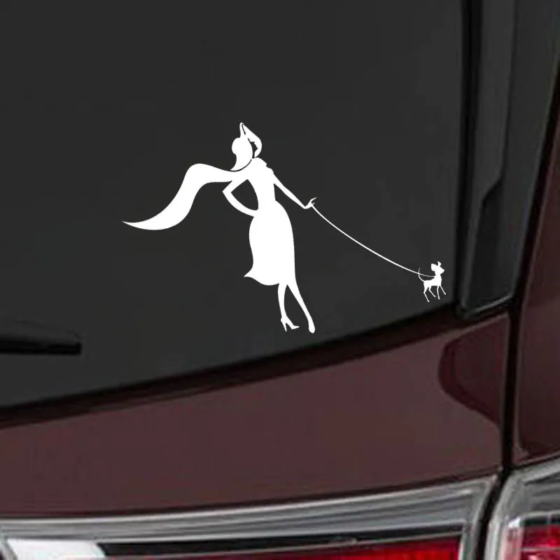 YJZT 16CM*12.5CM Beauty Woman And Dog Fashion Style Vinyl Decal Car Sticker Black/Silver C10-00395
YJZT 16CM*12.5CM Beauty Woman And Dog Fashion Style Vinyl Decal Car Sticker Black/Silver C10-00395