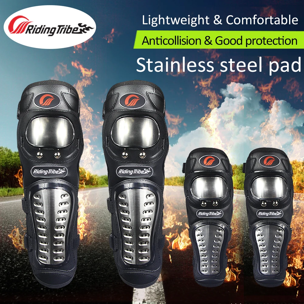 

Riding Tribe Stainless Steel Knee Pads Elbow Pads Motorcycle Riding Motocross Racing Shin Guards Lightweight Breathable HX-P15