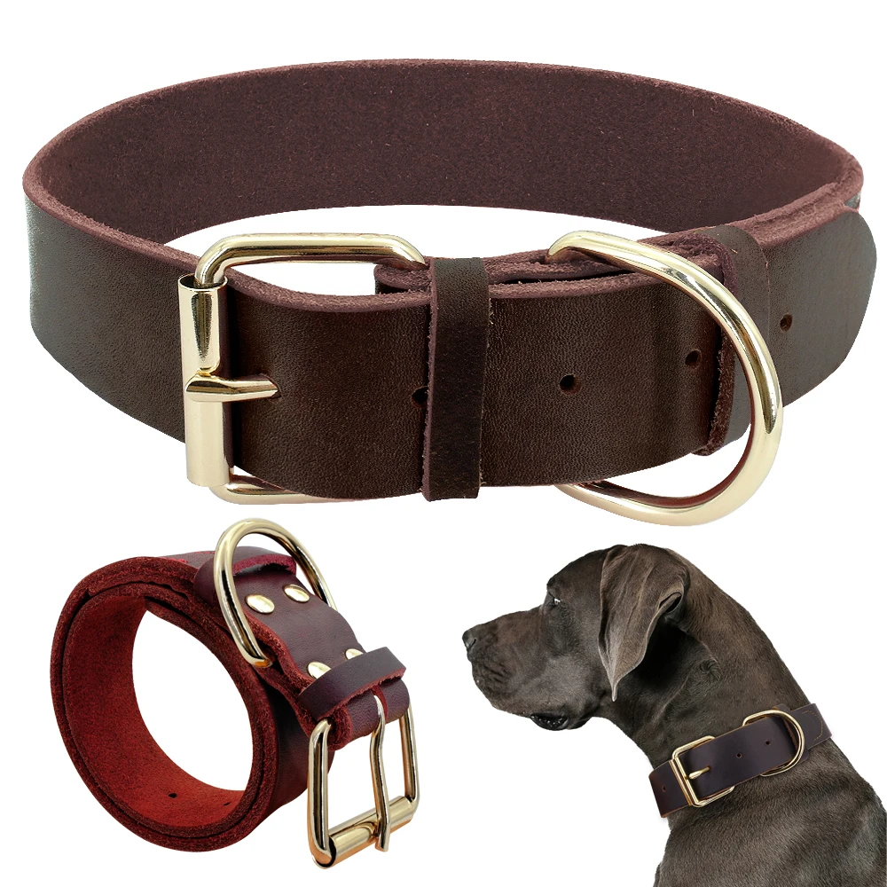 Dog Puppy Collar Genuine Leather Pet Collars For Small Medium Large Dogs Real Leather German Shepherd Big Dog Collar XS-XXL
Dog Puppy Collar Genuine Leather Pet Collars For Small Medium Large Dogs Real Leather German Shepherd Big Dog Collar XS-XXL