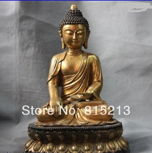bi00707 China Buddhism Temple Bronze Copper Gild Sakyamuni Amitabha Rulai Buddha Statue
bi00707 China Buddhism Temple Bronze Copper Gild Sakyamuni Amitabha Rulai Buddha Statue
