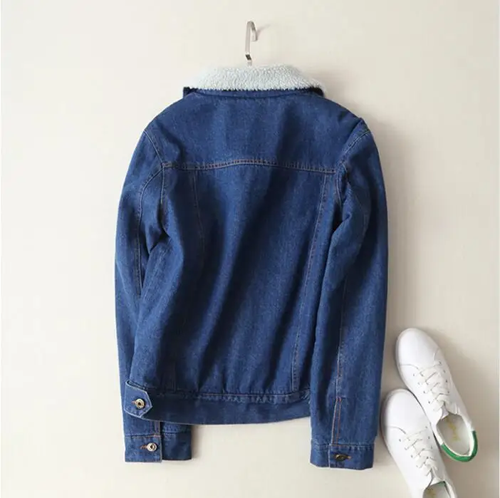 Spring Autumn Winter New Nice Women Lambswool Coat With 4 Pockets Long Sleeves Warm Coat Outwear Wide Denim Jacket
Spring Autumn Winter New Nice Women Lambswool Coat With 4 Pockets Long Sleeves Warm Coat Outwear Wide Denim Jacket