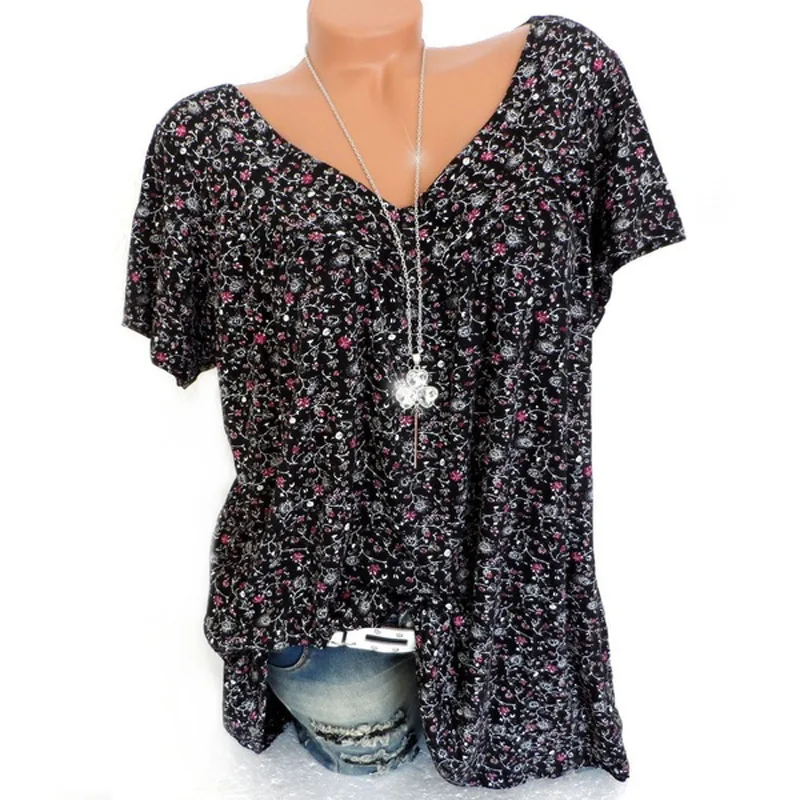 Summer 2019 Shirt Women Clothes Harajuku Print Blouses Loose V Neck Short Sleeve Shirts Plus Size Top Beach Casual Blouse 5XL
Summer 2019 Shirt Women Clothes Harajuku Print Blouses Loose V Neck Short Sleeve Shirts Plus Size Top Beach Casual Blouse 5XL