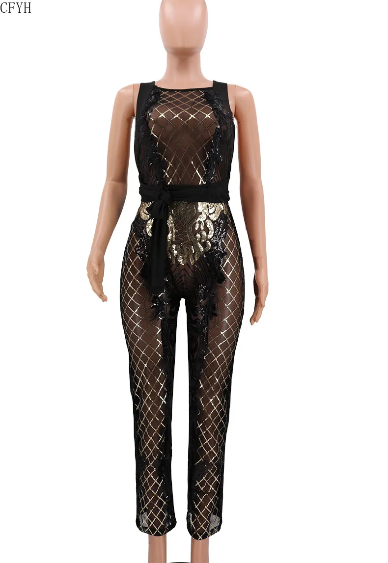 Novelty Design Women Jumpsuits Sexy Style Solid O-Neck Tank Sleeve Sequined Slim Romper
Novelty Design Women Jumpsuits Sexy Style Solid O-Neck Tank Sleeve Sequined Slim Romper